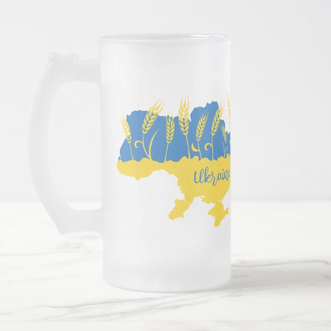 Chope Givrée La typographie ukrainienne et l'oreille au blé sur (Gauche)