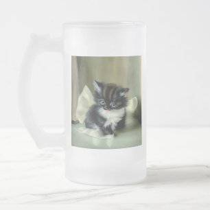 Chope Givrée Langue vintage de Kitten noir et blanc