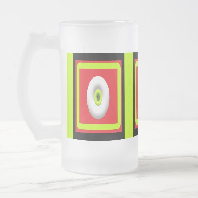 Chope Givrée L'art graphique globes design chaux vert rouge bla (Gauche)