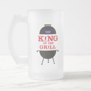 Chope Givrée Le Roi Du Grill, Noir Violet Couronne Rouge