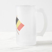 Les USA et drapeaux croisés par Belgique