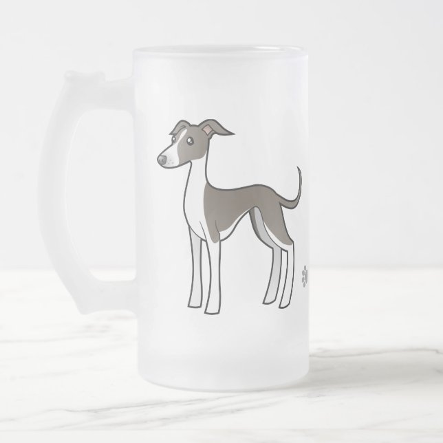 Chope Givrée Lévrier de bande dessinée/whippet/lévrier italien (Gauche)