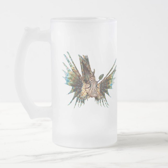 Chope Givrée Lionfish - Conception Abstraite - Découpé d'une ph (Gauche)