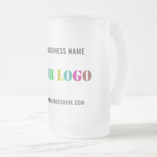 Chope Givrée Logo de l'entreprise personnalisée Texte en verre 