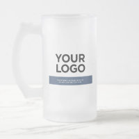 Logo et texte personnalisés bleu marine 16oz