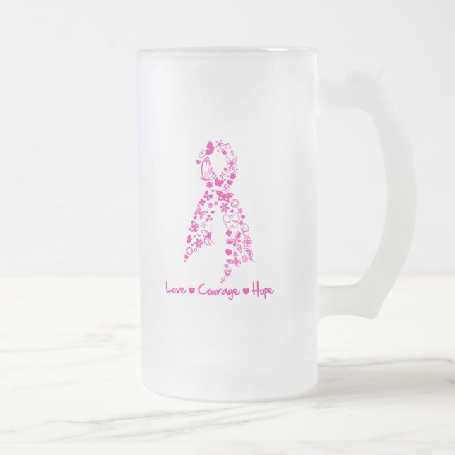 Chope Givrée Love Courage Hope Ruban papillon - Cancer du sein (Droit)