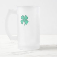 Lucky 4 Leaf Irish Clover givré muge