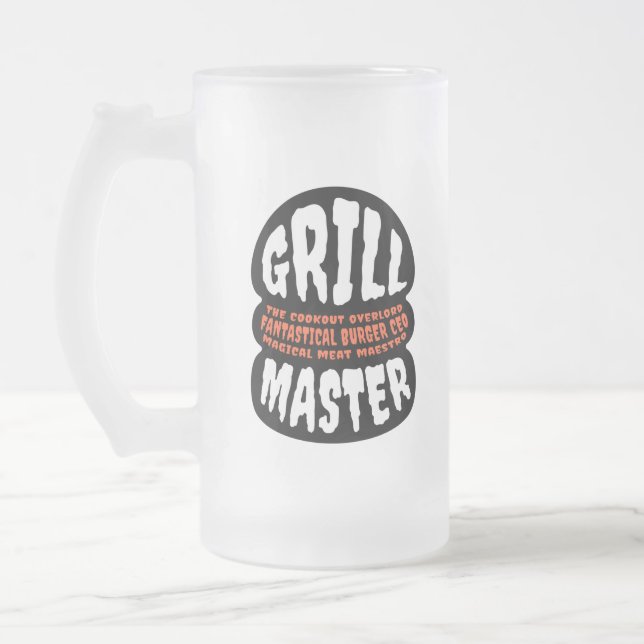Chope Givrée Maître du grill Citation BBQ Papa Burger Grill Ver (Gauche)