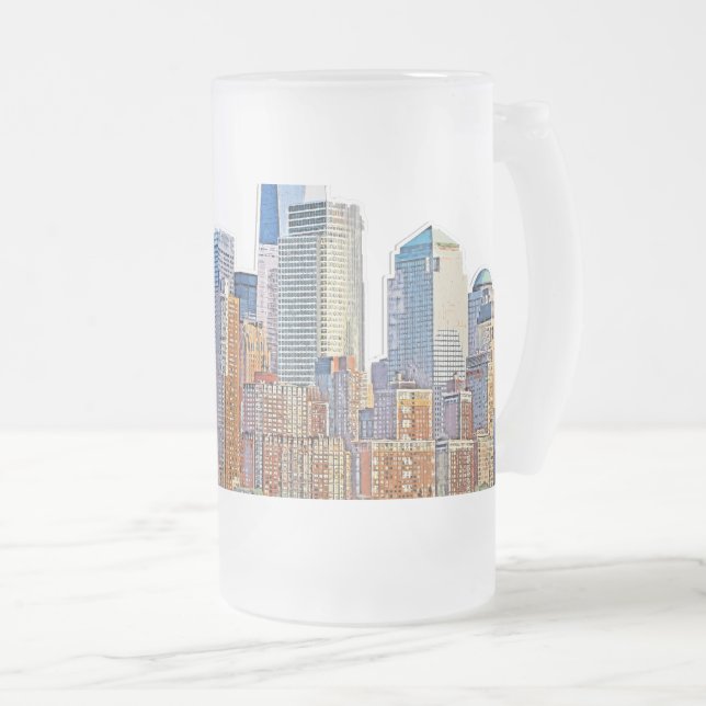 Chope Givrée Majestic View of New York City Skyline artistique (Devant droit)