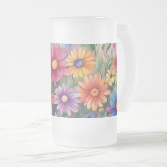 Chope Givrée Marguerites peintes - (Devant droit)