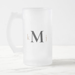 Chope Givrée Mariage Monogramme Gold et Black