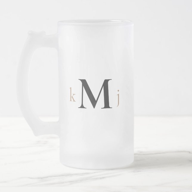 Chope Givrée Mariage Monogramme Gold et Black (Gauche)