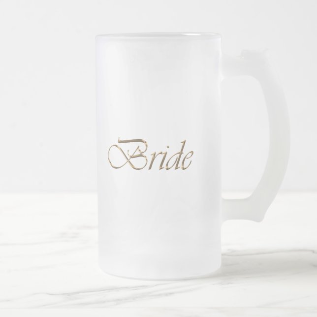 Chope Givrée Mariée, écriture or élégant chic (Droit)