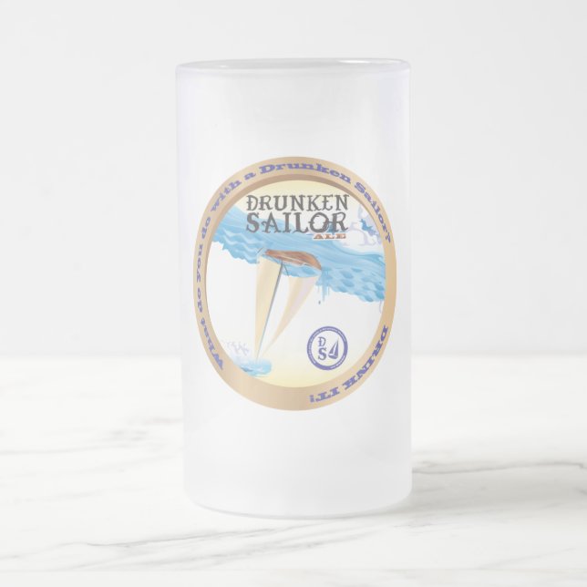 Chope Givrée Marin ivre officiel buvant Stein (Centre)