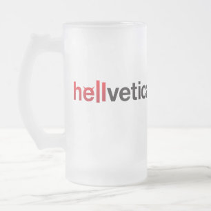 Chope Givrée Marque rouge et noir Helvetica