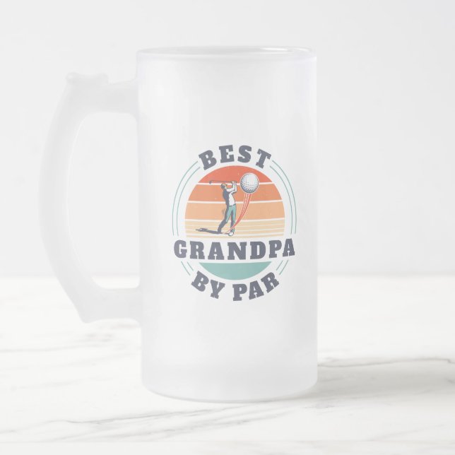 Chope Givrée Meilleur grand-père grand-parents Jour Retro Custo (Gauche)