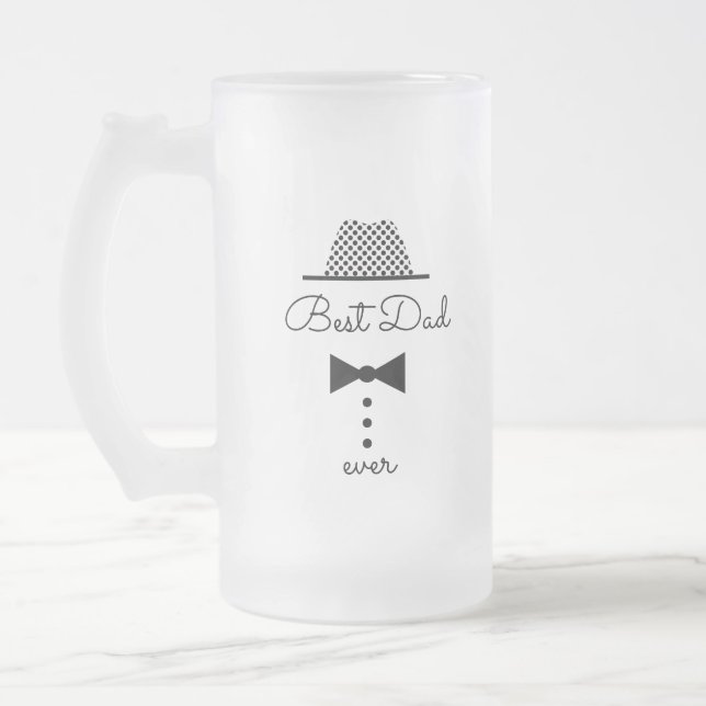 Chope Givrée Meilleur Papa Ever, Noir et Blanc (Gauche)