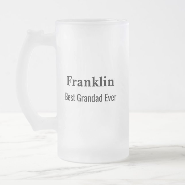 Chope Givrée Meilleur Papy Personnalisé (Gauche)