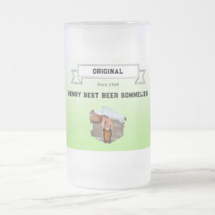 Chope Givrée Meilleur Sommelier de Bière Dégradé Vert Blanc & P