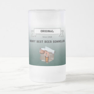 Chope Givrée Meilleur Sommelier de Bière Photo à dégradé vert b