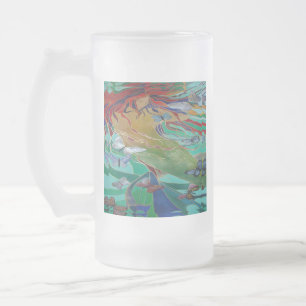 Chope Givrée Mermaid Nage avec Papillons Imaginaire Art