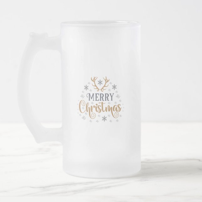 Chope Givrée Merry Christmas Snowflakes (Gauche)