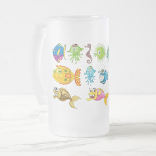 Chope Givrée Mignon Cartoon Vie Marine & Poissons Colorés givré
