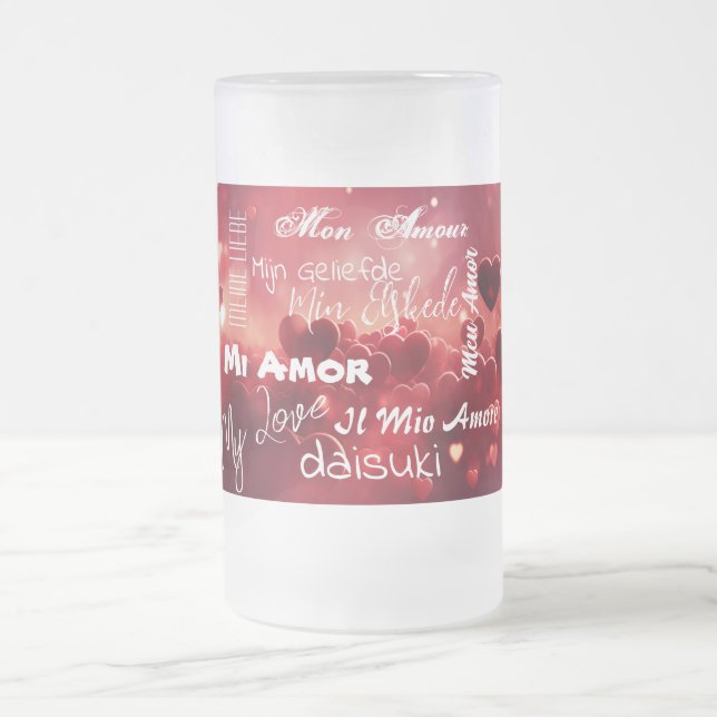 Chope Givrée "Mon amour" dans différentes langues (Centre)