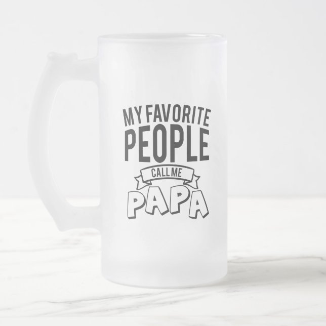Chope Givrée Mon peuple favori m'appelle Papa word art (Gauche)