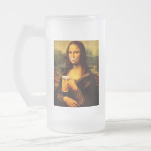 Chope Givrée Mona Lisa buvant de la bière Amateurs de bière