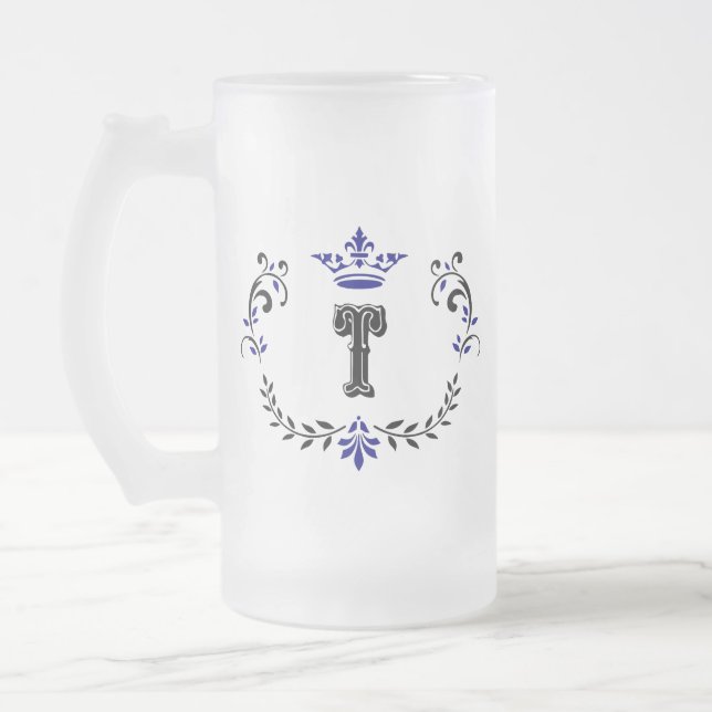 Chope Givrée Monogramme de couronne 'T' (Gauche)