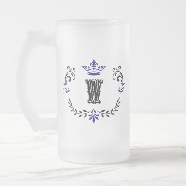 Chope Givrée Monogramme de couronne 'W' (Gauche)