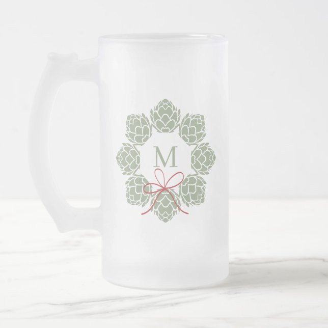 Chope Givrée Monogramme de Noël Beer Hops (Gauche)