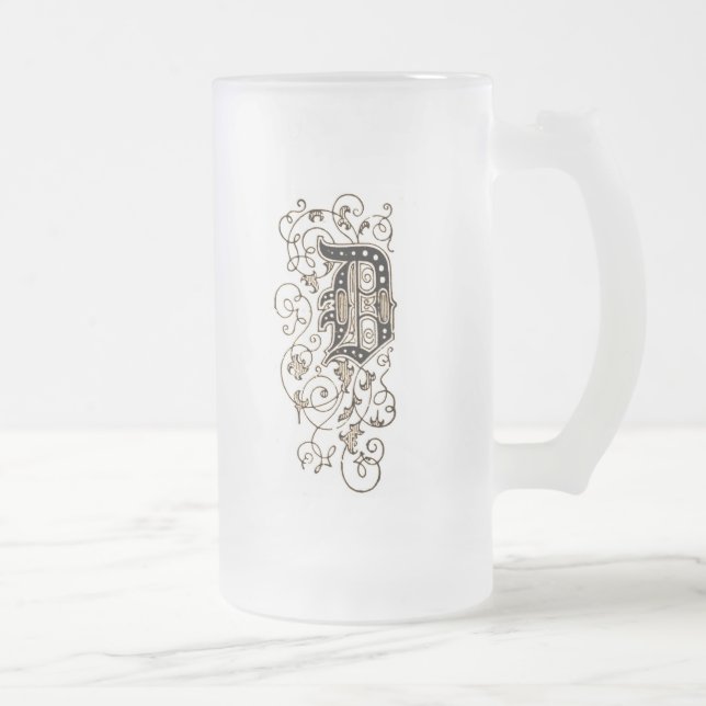 Chope Givrée Monogramme floral orné 'D' - (Droit)