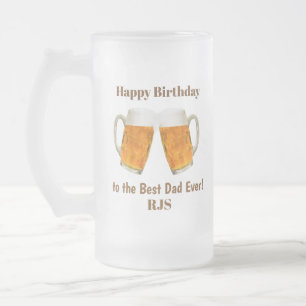Chope Givrée Monogramme Meilleur Papa du Monde pour Anniversair