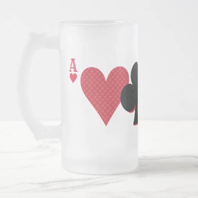 Chope Givrée Monogramme Personnalisé Pont et Poker (Gauche)
