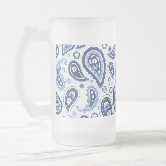 Chope Givrée Motif Blue Paisley (Gauche)