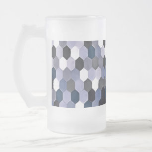 Chope Givrée Motif en nid d'abeille en gris et bleu couleurs hi