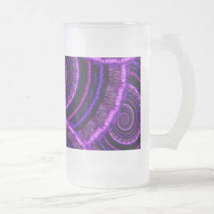 Chope Givrée Motif en spirale pourpre d'art de fractale