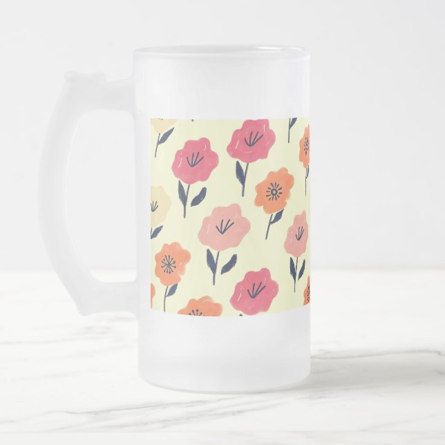 Chope Givrée Motif floral vibrant (Gauche)
