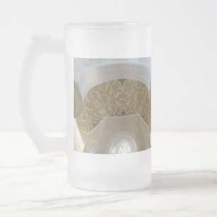 Chope Givrée Motif Gold fabriqué à la main 16 oz de verre givré