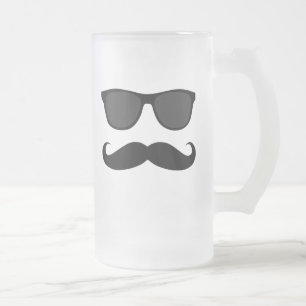 Chope Givrée Moustache et cadeau noirs d'humeur de lunettes de