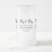 Mr & Mrs Trendy Calligraphy Mariage de police