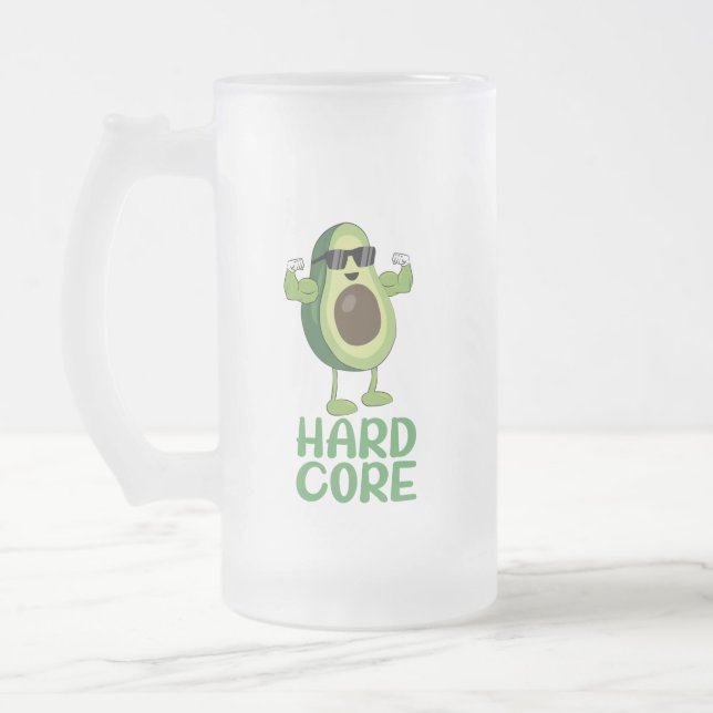 Chope Givrée Musculaire Hardcore Avocado drôle (Gauche)