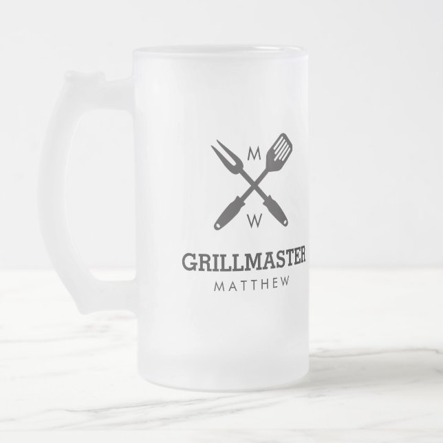 Chope Givrée Musique de bière Grillmaster personnalisée (Gauche)
