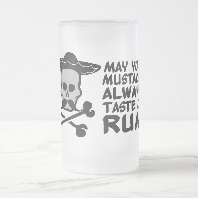 Chope Givrée Mustache de rhum - choisir style, couleur (Centre)