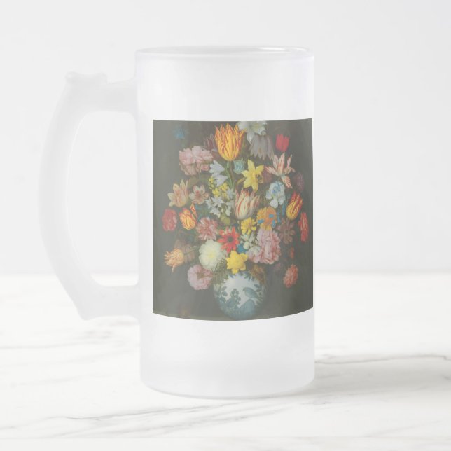 Chope Givrée Nature morte de fleurs dans un vase Wan-Li (Gauche)