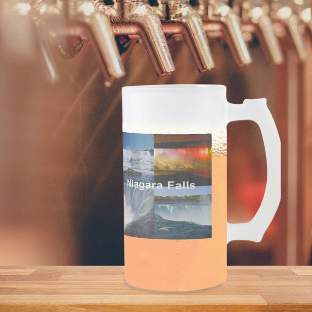 Chope Givrée Niagara Falls New York (Niagara Falls New York Photo Views Frosted Glass Beer Mug)