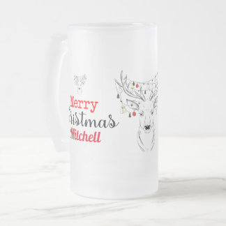 Chope Givrée Noël du cerf personnalisé