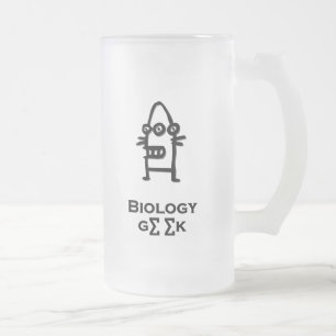 Chope Givrée Noir de geek de biologie de Bot de trois yeux